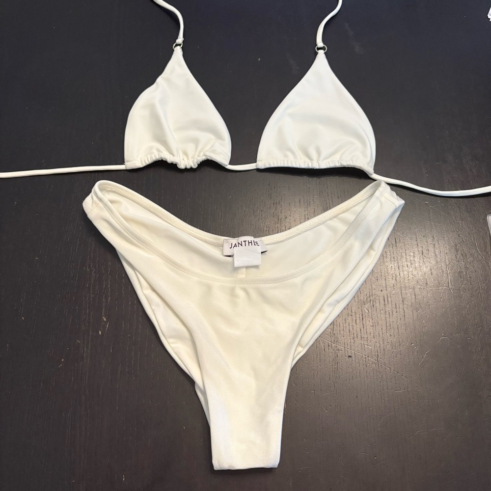 White Ivory Triangle Bikini Set from Away that day and JANTHEE Berlin
